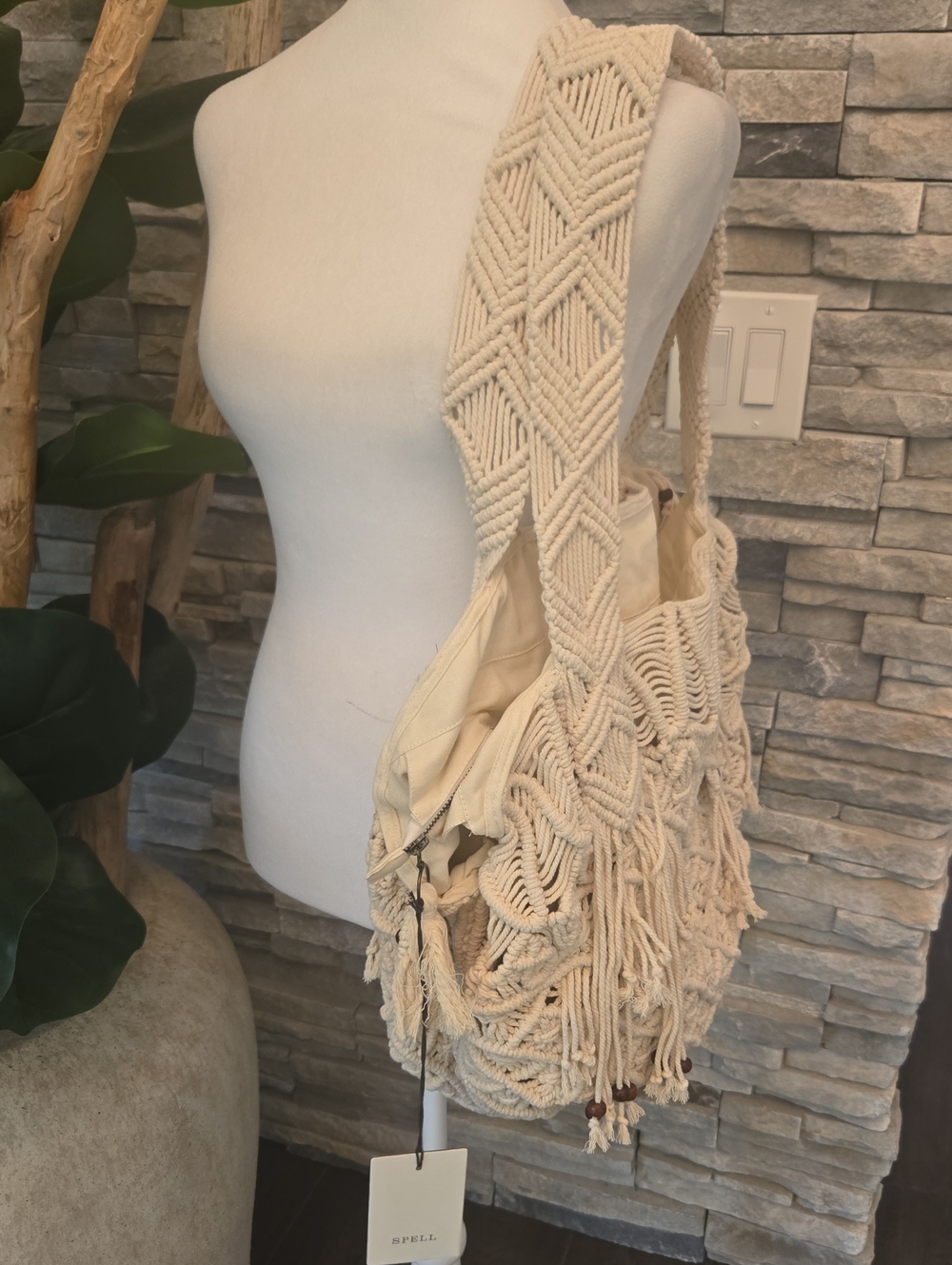 Spell Sister Honey Macrame Bag - Picture 3 of 9
